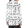 Music Notes White Women's Blazer