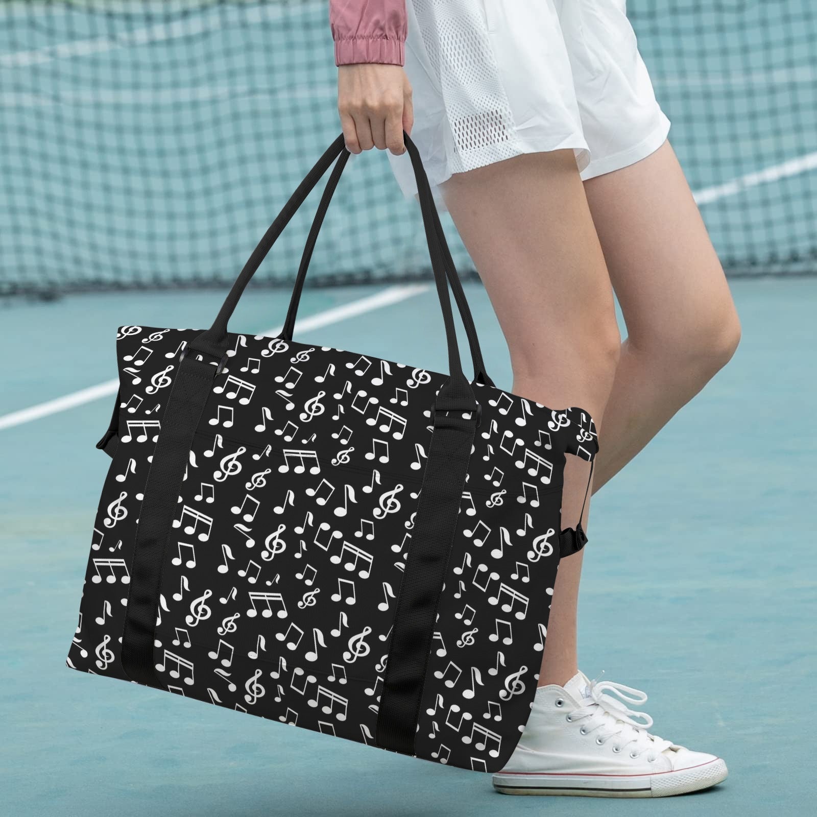 Tiny Music Notes Large Travel Bag