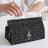 Treble Clef Black Tissue Box Cover