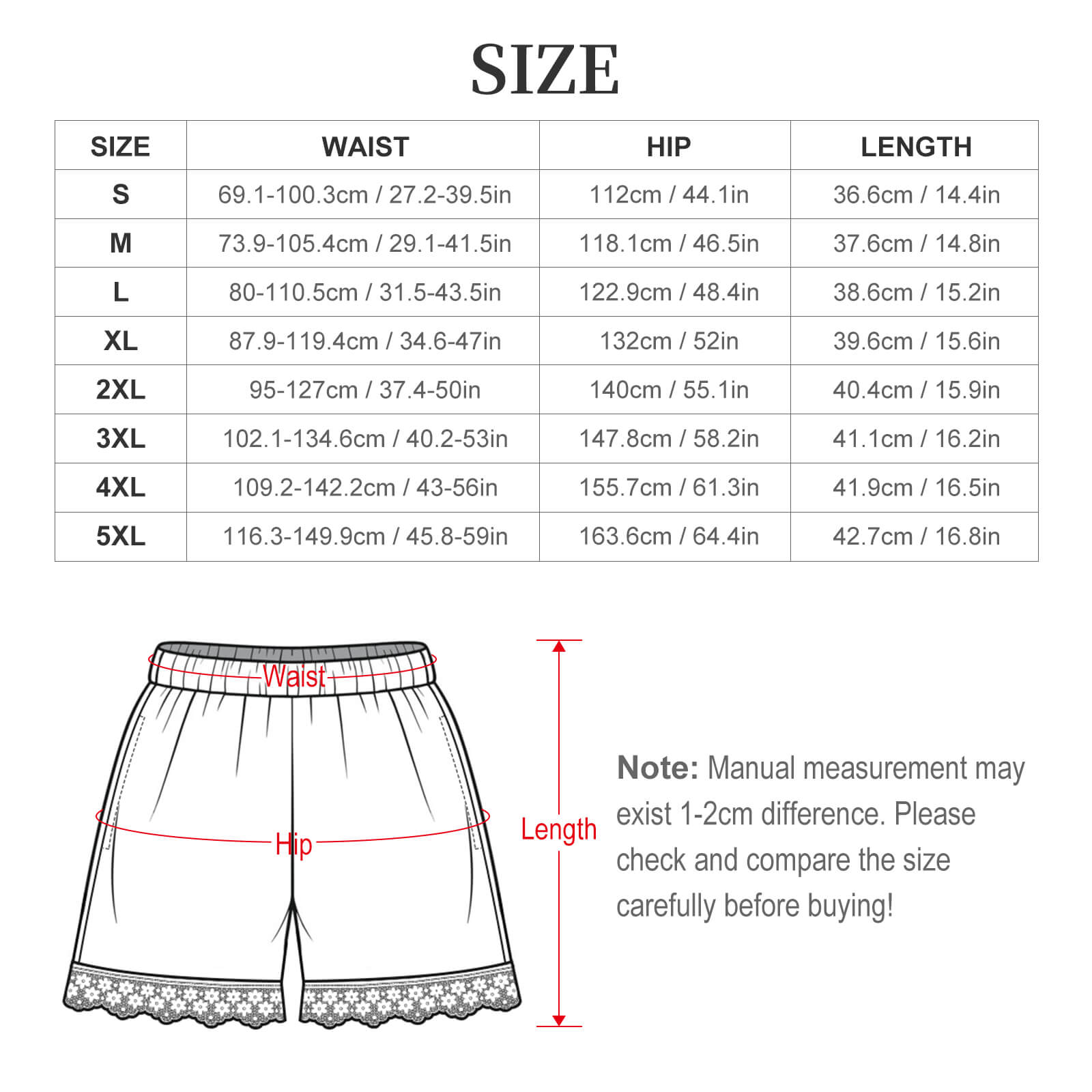 Rainbow Music Notes Women’s Lace Trim Pajama Shorts