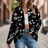 Music Notes Women's Drop Shoulder Cardigan
