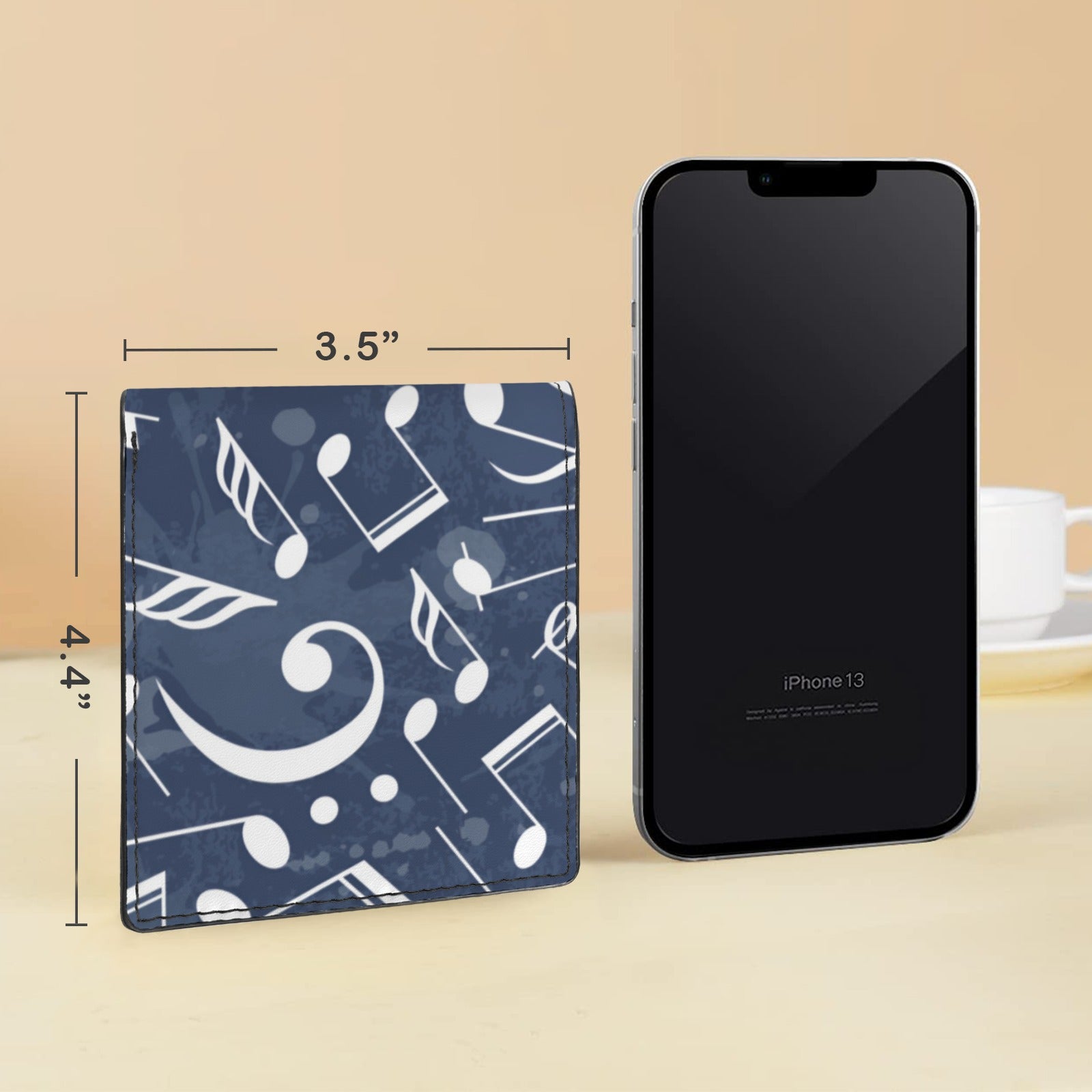 Music Blue Men's Bifold Wallet (Photo Slot)