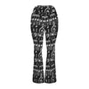 Music Scores Black Crossover High Waist Flare Leggings