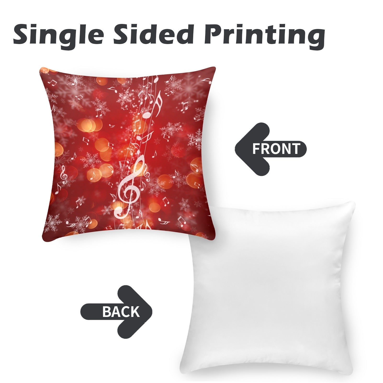 Merry Music Christmas Peach Skin Pillowcase Set