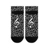 Music Notes Black Women's Ankle Socks