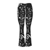 Music Piano Keys Black Crossover High Waist Flare Leggings