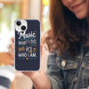 Music Quote Dark Blue iPhone Phone Case