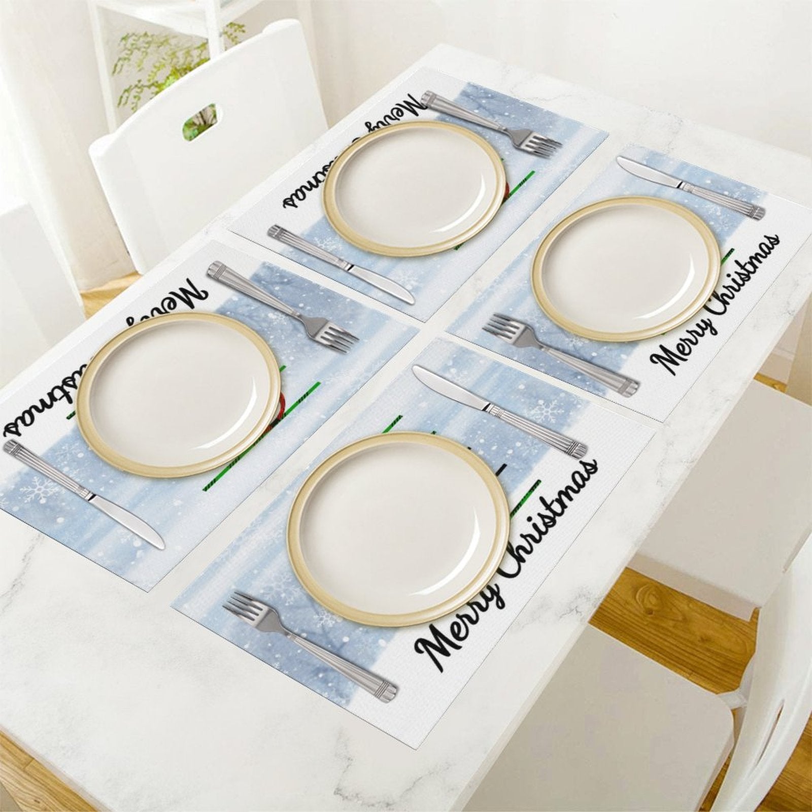 Music Bass Clef Christmas PVC Placemats