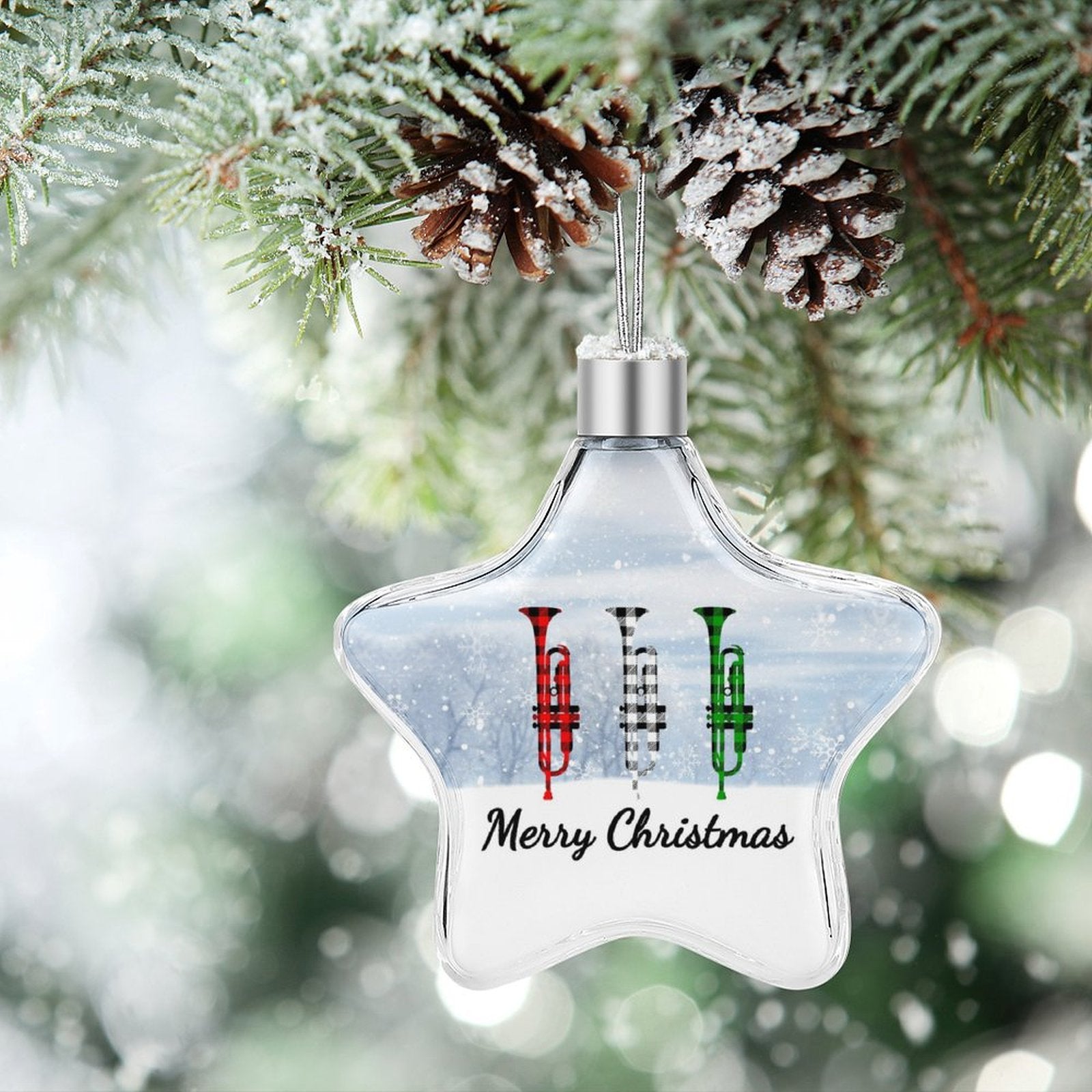 Trumpet Christmas Hanging Star