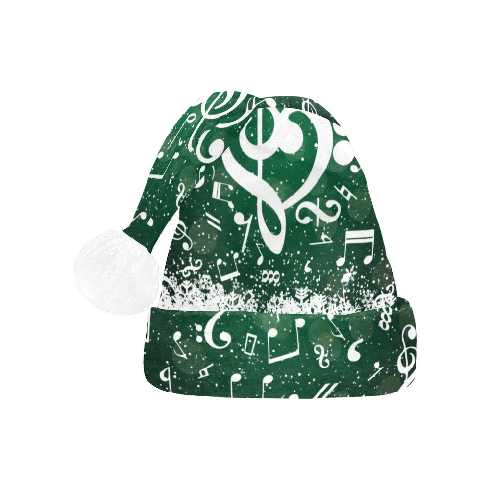 Green Music Note Christmas Santa Hat