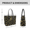 Music Notes Chic Leather Tote Bag