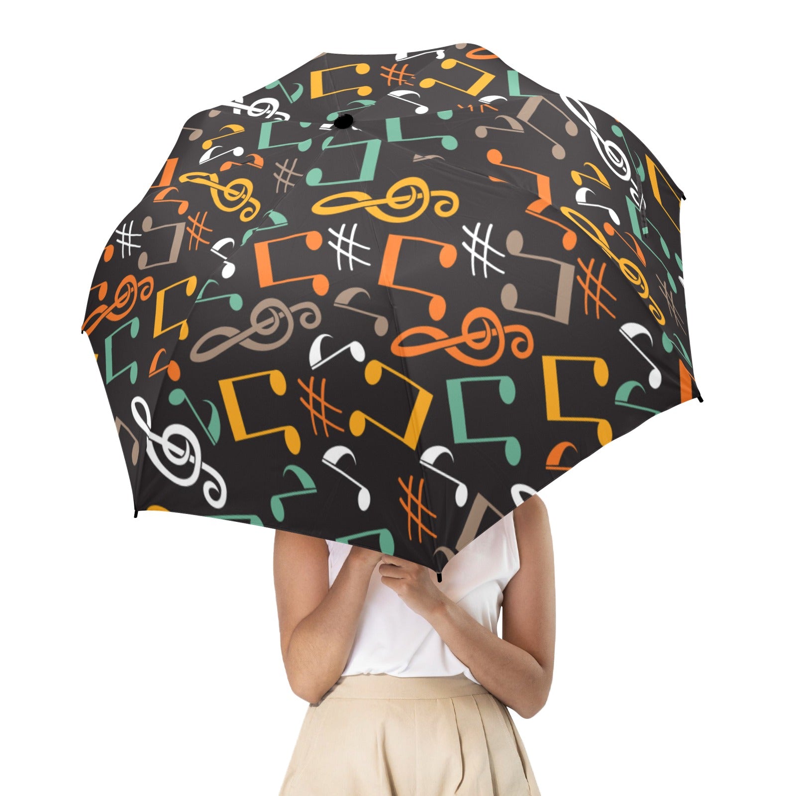 Vivid Music Semi-Automatic Foldable Umbrella