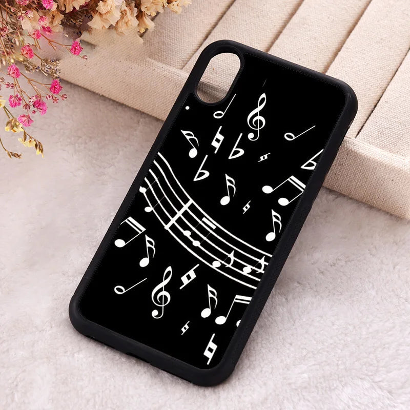 Minimalist Music Black iPhone Phone Case