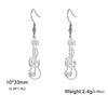 Violin/Guitar & Music Notes Dangle Earrings