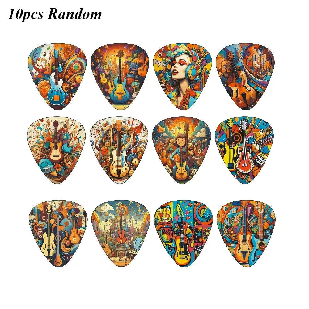 10pcs Artistic Guitar Pick Set