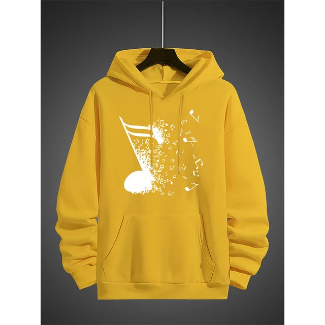 Music Note Pattern Hoodie