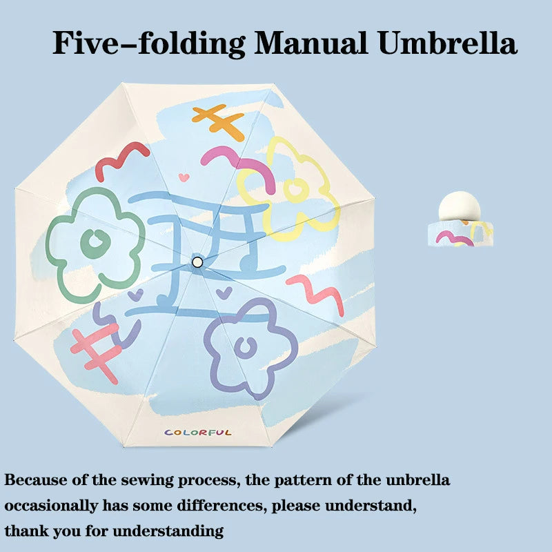 Colorful Music Flowers Umbrella