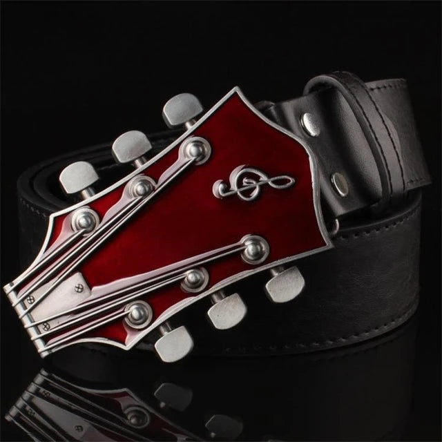 Guitar Shape Buckle Belt - Restocked