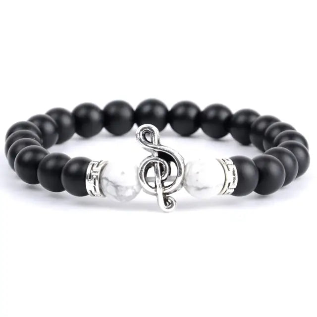 Boho Treble Clef Chakara Lava Bracelet