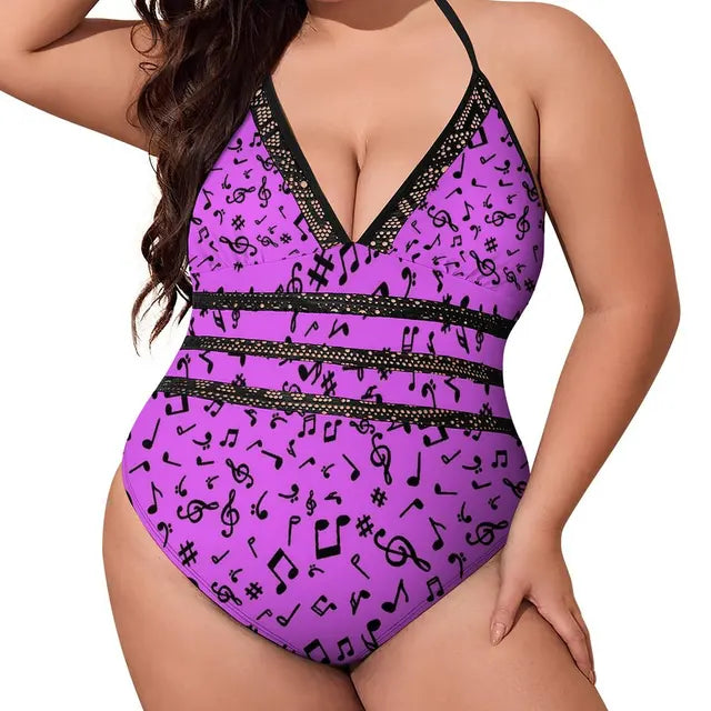 Music Series One Piece Swimsuit