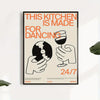 "This Kitchen for Dancing" Canvas Wall Art