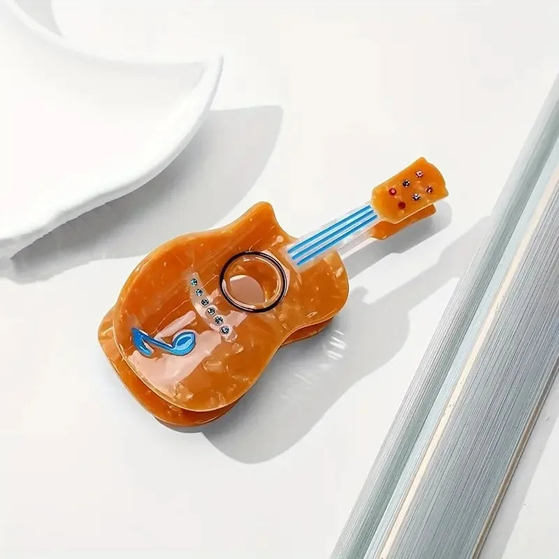 Cartoon Guitar Clip Hair Claw