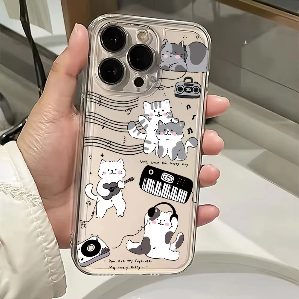 Music Cat & Dog iPhone Phone Case