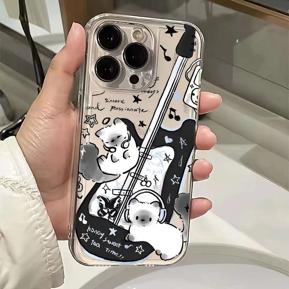 Music Cat & Dog iPhone Phone Case