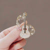 Sparkling Guitar & Music Staff Brooch Pin
