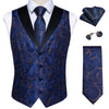 Men's Suit Vest Set (Necktie Handkerchief Cufflinks Waistcoat)
