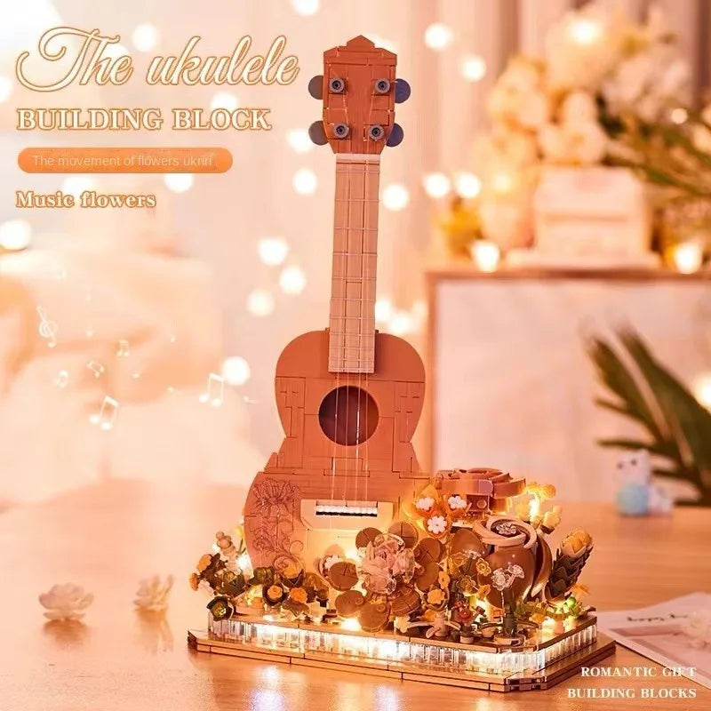 Light Up Flower & Music Instrument Building Block Toy