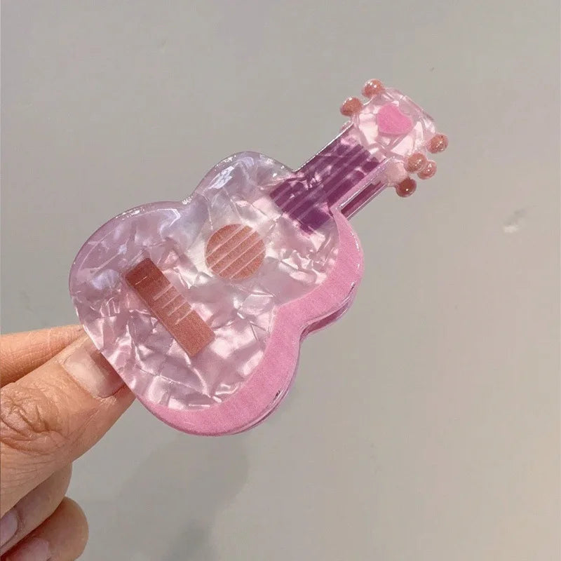 Cartoon Guitar Clip Hair Claw