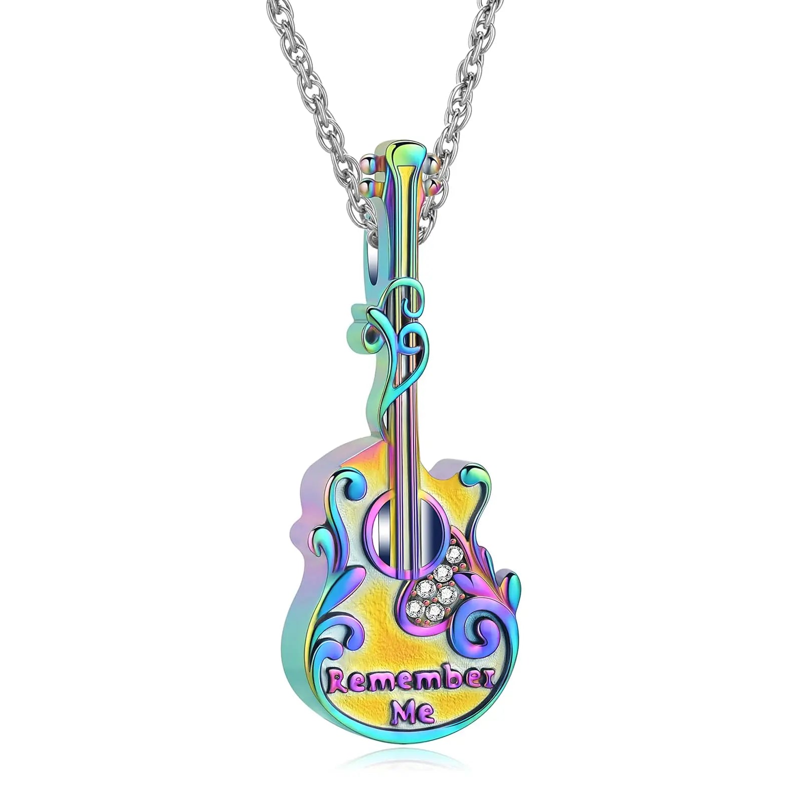 Remember Me Guitar Pendant Cremation Necklace
