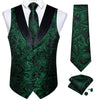 Men's Suit Vest Set (Necktie Handkerchief Cufflinks Waistcoat)