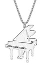 Grand Piano Stainless Steel Necklace