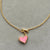 Pink Heart Music Short Necklace