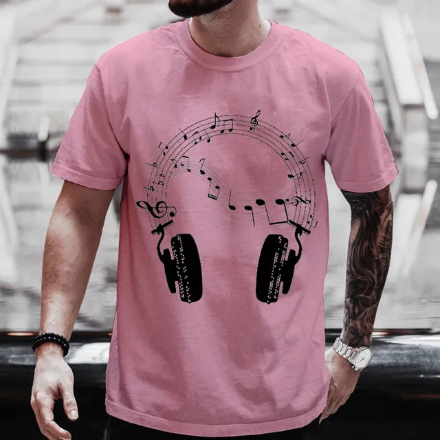 Listening To Music Print T-shirt