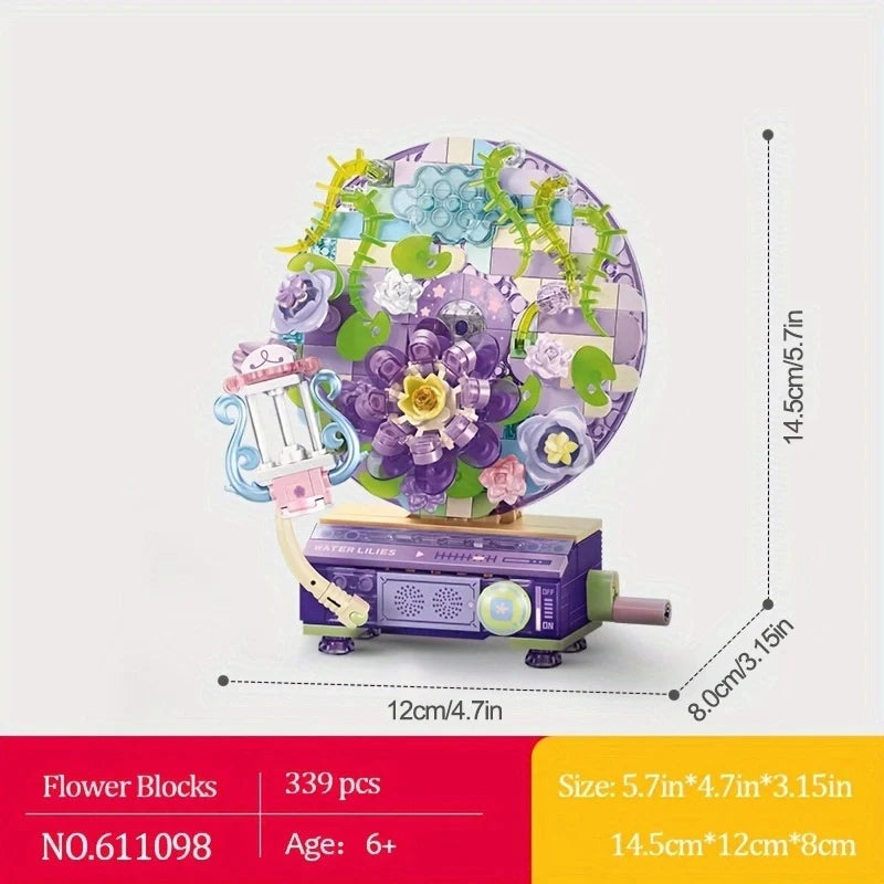 Decorative Music Box Building Block Toy (Guitar Piano Violin Harp)