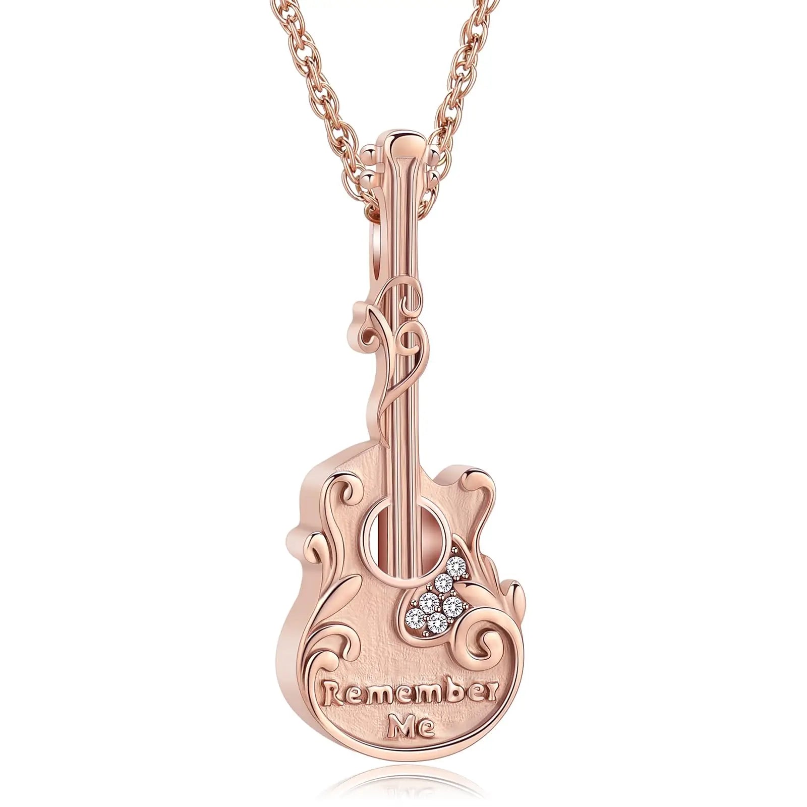 Remember Me Guitar Pendant Cremation Necklace