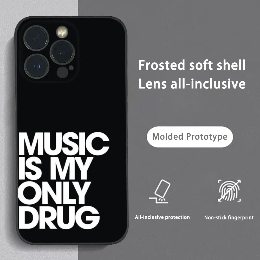 MUSIC IS MY DRUG Theme iPhone Phone Case