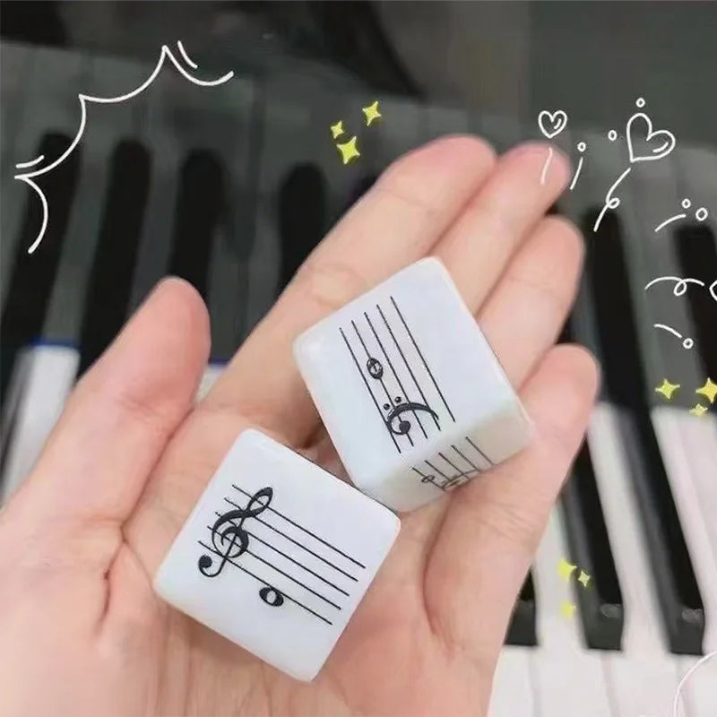 2pcs Music Staff Dice Set