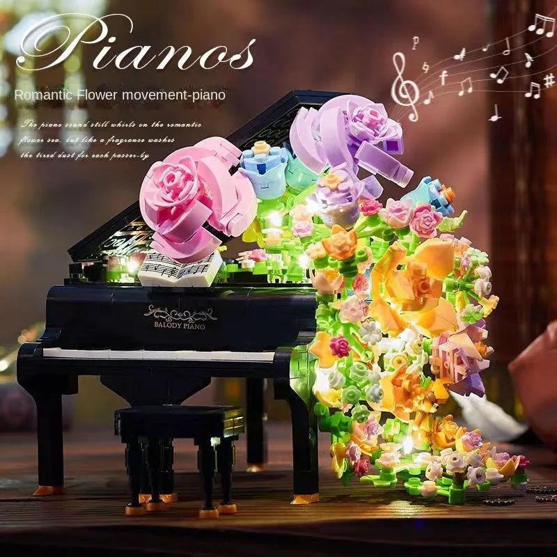 Light Up Flower & Music Instrument Building Block Toy