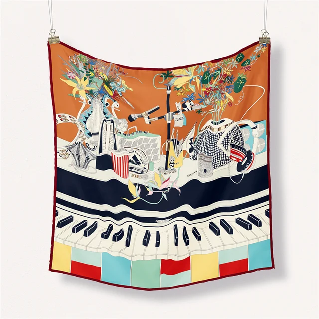 Elegant Music Square Scarf