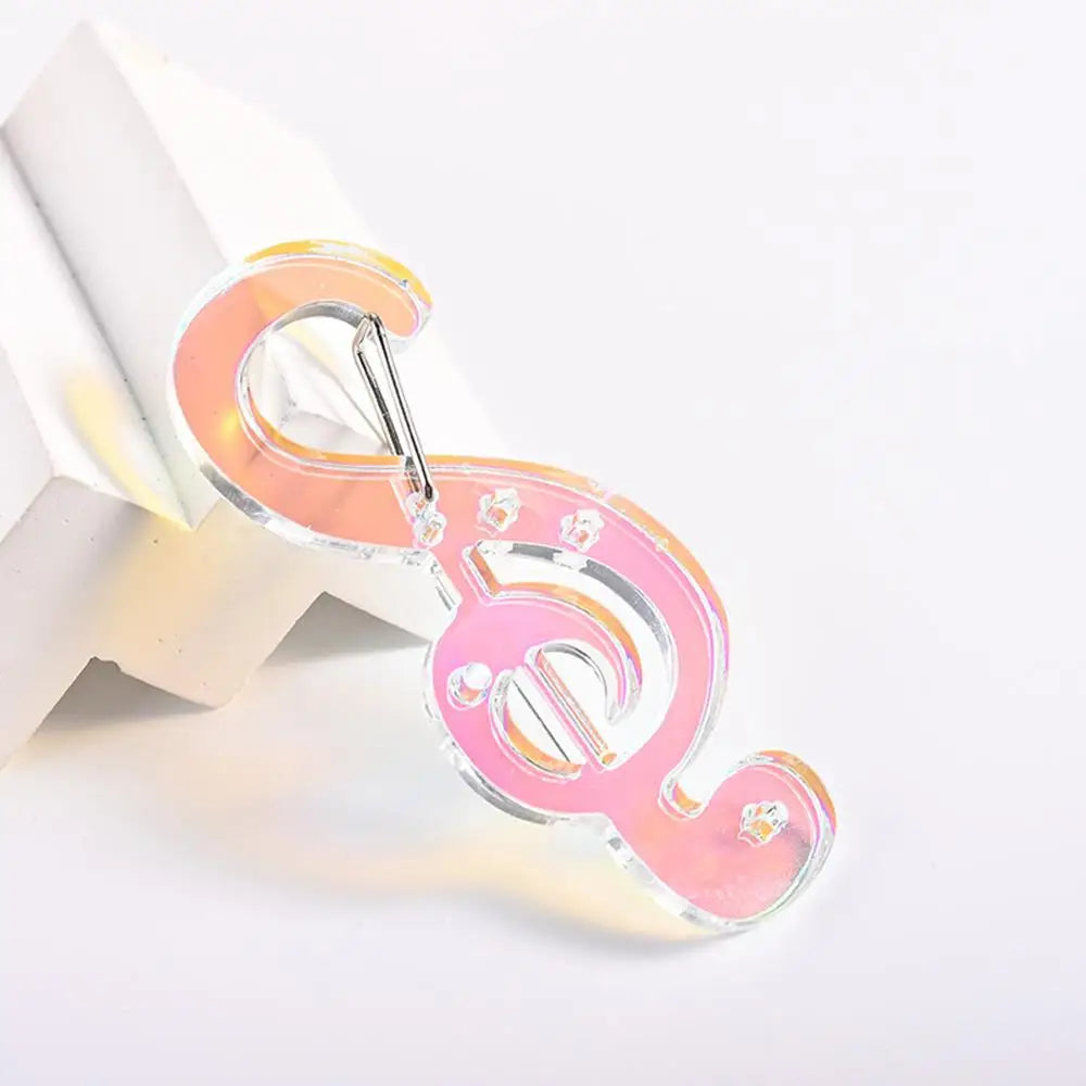 Guitar & Music Notes Acrylic Carabiner Clip