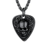 Gothic Skull Guitar Pick Necklace