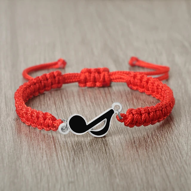 Eighth Note Music Rope Bracelet