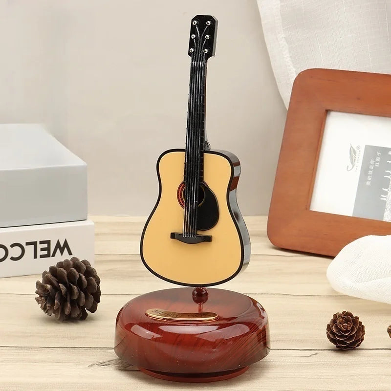 Rotating Guitar Violin Pipa Music Box