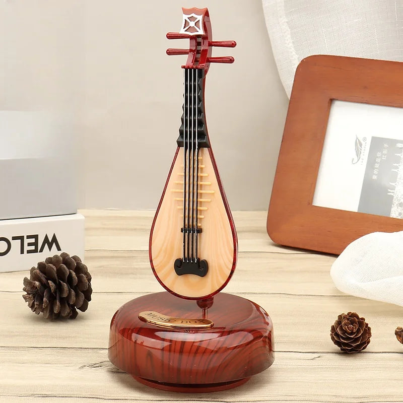 Rotating Guitar Violin Pipa Music Box
