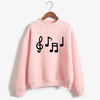 Musical Note Print Women's Sweatshirt