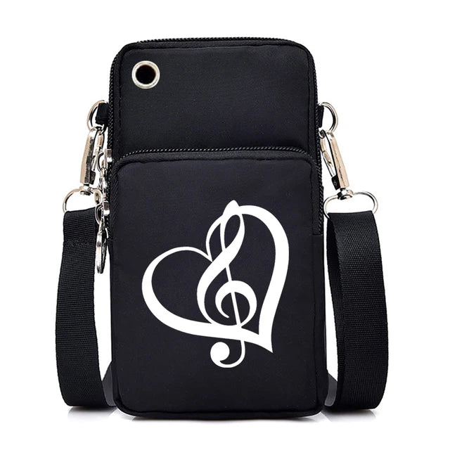 Music Print Mobile Phone Bag